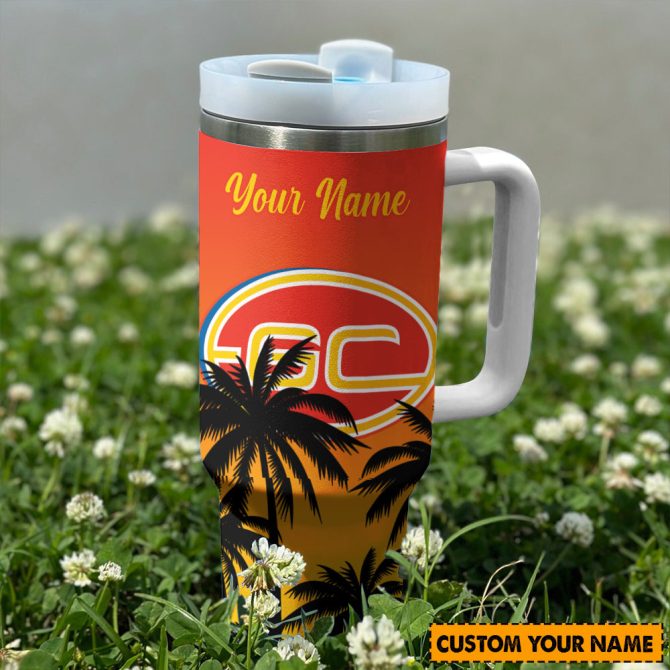 Gold Coast Suns Afl Custom Stanley Quencher 40Oz Stainless Steel Tumbler With Handle - Image 2