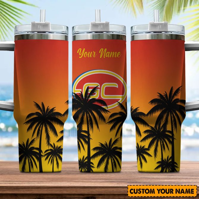 Gold Coast Suns Afl Custom Stanley Quencher 40Oz Stainless Steel Tumbler With Handle - Image 4