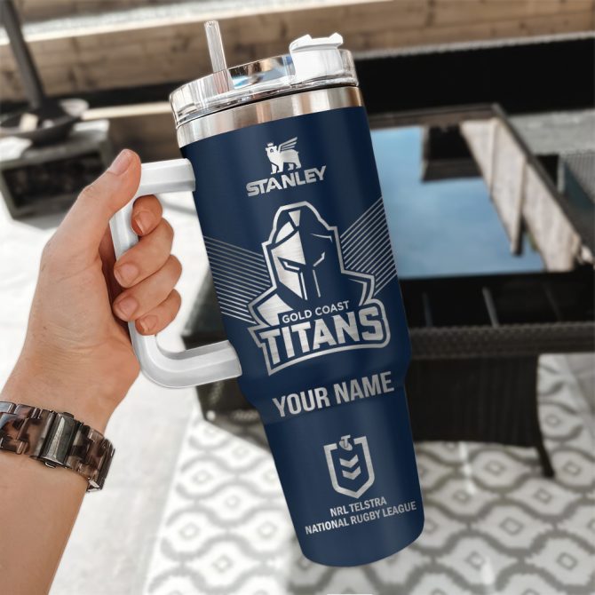 Gold Coast Titans Nrl Custom Stanley Quencher 40Oz Stainless Steel - Image 3
