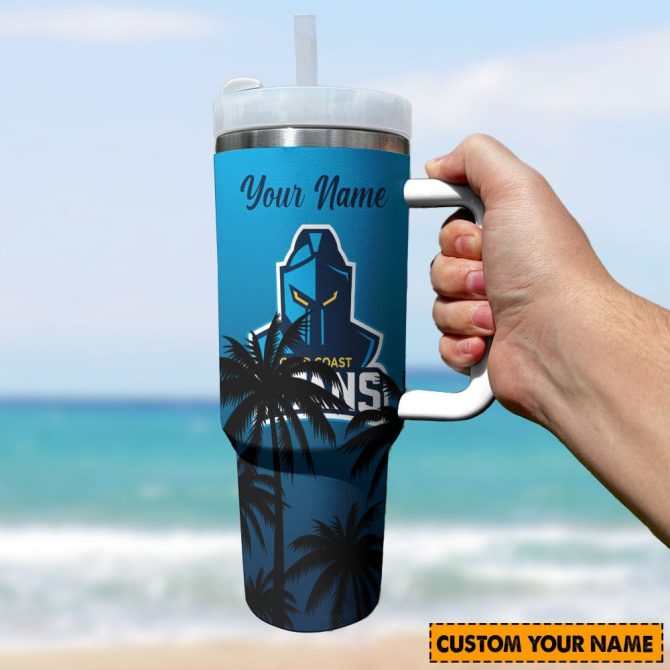 Gold Coast Titans Nrl Custom Stanley Quencher 40Oz Stainless Steel Tumbler With Handle - Image 3