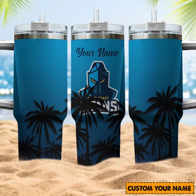 Gold Coast Titans Nrl Custom Stanley Quencher 40Oz Stainless Steel Tumbler With Handle - Image 4