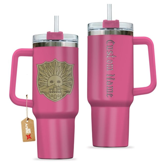 Golden Dawn Symbol Black Clover Anime Custom Stanley Quencher 40Oz Stainless Steel Tumbler With Handle - Image 2