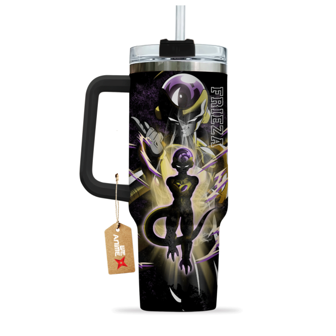 Golden Frieza Dragon Ball Anime Custom Stanley Quencher 40Oz Stainless Steel Tumbler With Handle