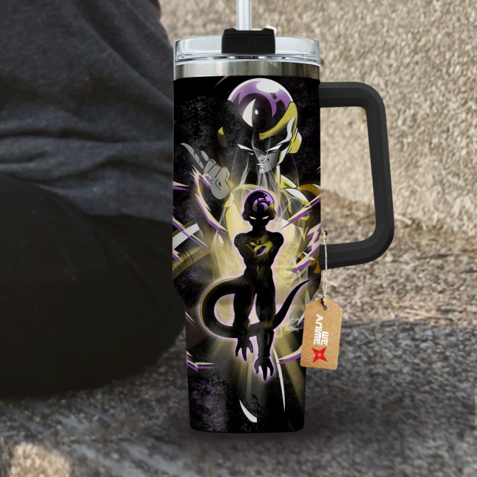 Golden Frieza Dragon Ball Anime Custom Stanley Quencher 40Oz Stainless Steel Tumbler With Handle - Image 4