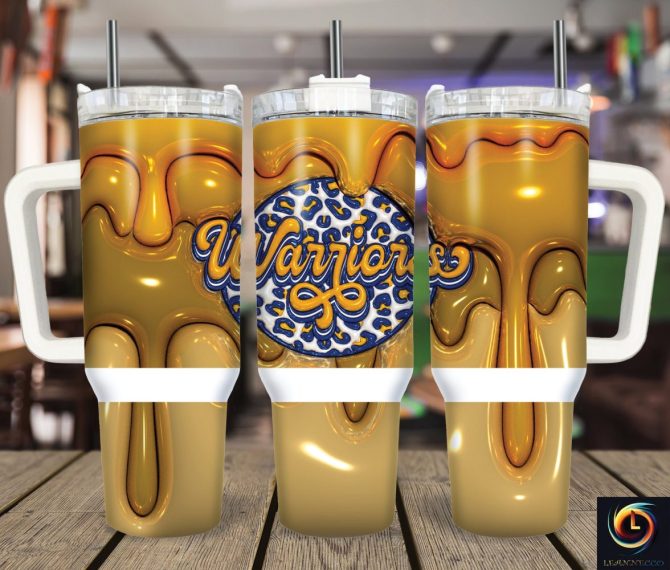 Golden State Warriors Nba Custom Stanley Quencher 40Oz Stainless Steel Tumbler With Handle