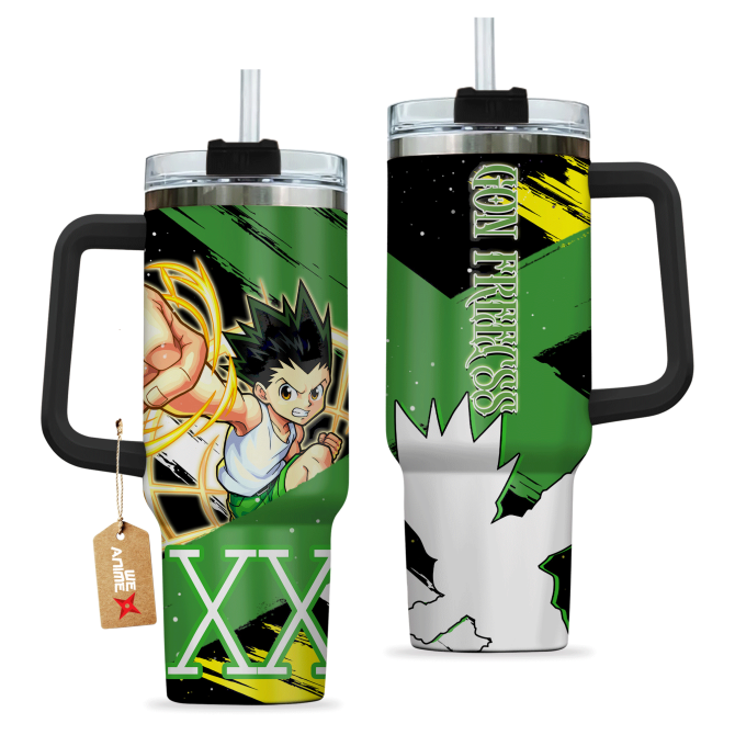 Gon Freecss Hunter X Hunter Anime Custom Stanley Quencher 40Oz Stainless Steel Tumbler With Handle - Image 2