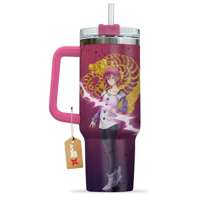 Gowther Goat #8217;S Sin Of Lust The Seven Deadly Sins Anime Custom Stanley Quencher 40Oz Stainless Steel Tumbler With Handle - Image 4