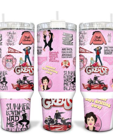 Grease Movies Custom Stanley Quencher 40Oz Stainless Steel Tumbler With Handle