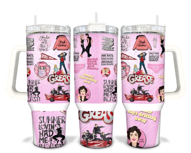 Grease Movies Custom Stanley Quencher 40Oz Stainless Steel Tumbler With Handle
