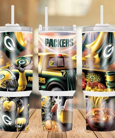 Green Bay Packers Nfl Custom Stanley Quencher 40Oz Stainless Steel