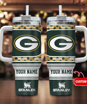 Green Bay Packers Nfl Custom Stanley Quencher 40Oz Stainless Steel Tumbler With Handle