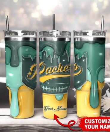 Green Bay Packers Nfl Custom Stanley Quencher 40Oz Stainless Steel Tumbler With Handle