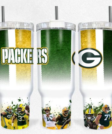 Green Bay Packers Nfl Custom Stanley Quencher 40Oz Stainless Steel Tumbler With Handle