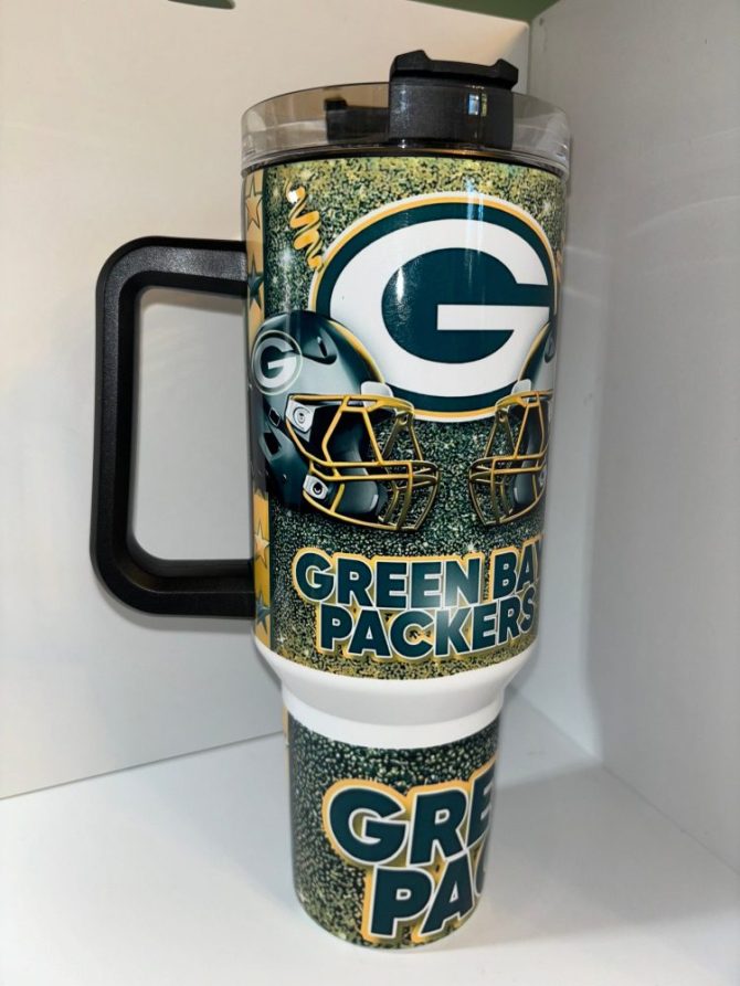 Green Bay Packers Nfl Custom Stanley Quencher 40Oz Stainless Steel Tumbler With Handle - Image 4