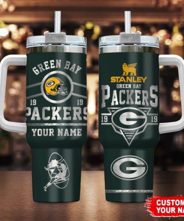 Green Bay Packers Nfl Custom Stanley Quencher 40Oz Stainless Steel Tumbler With Handle