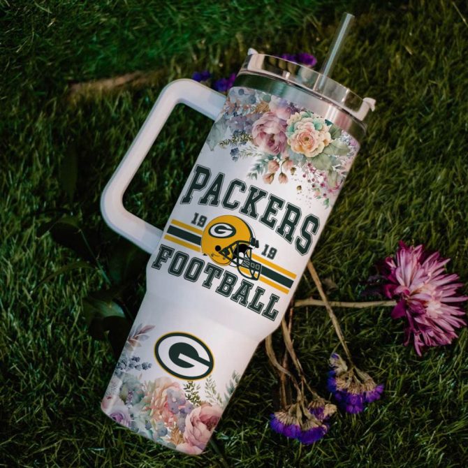 Green Bay Packers Nfl Custom Stanley Quencher 40Oz Stainless Steel Tumbler With Handle - Image 7