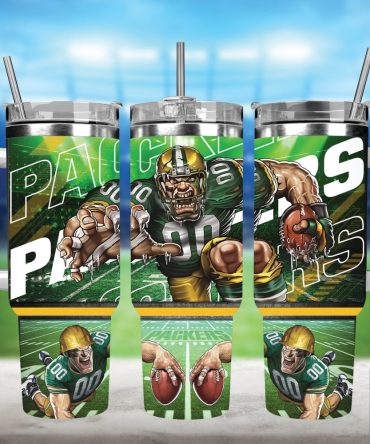 Green Bay Packers Nfl Mascot Custom Stanley Quencher 40Oz Stainless Steel Tumbler With Handle