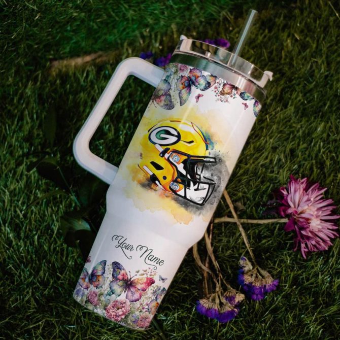 Green Bay Packers Nfl Custom Stanley Quencher 40Oz Stainless Steel Tumbler With Handle - Image 6