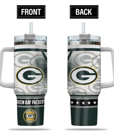 Green Bay Packers Nfl Custom Stanley Quencher 40Oz Stainless Steel Tumbler With Handle