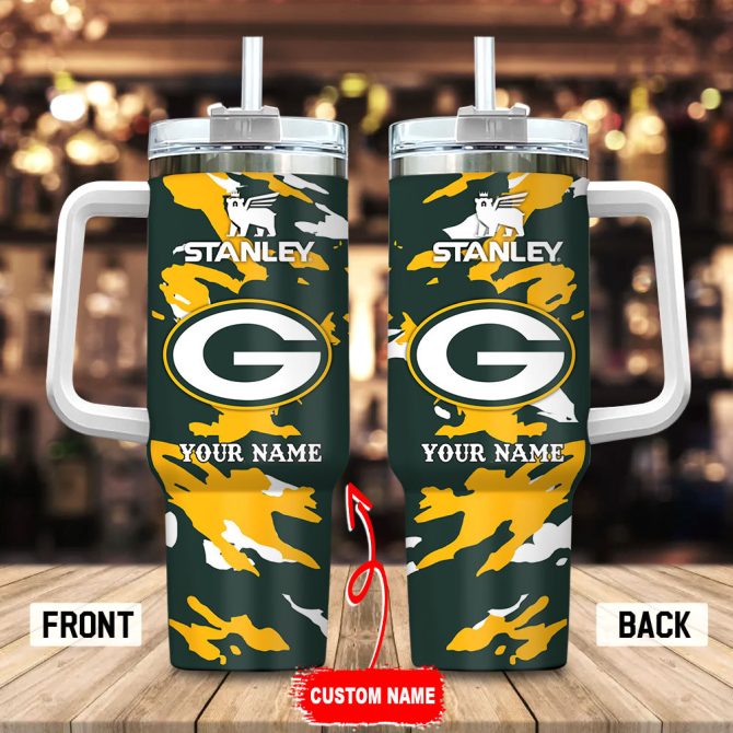 Green Bay Packers Nfl Custom Stanley Quencher 40Oz Stainless Steel Tumbler With Handle