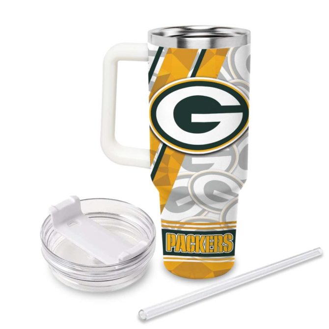 Green Bay Packers Nfl Custom Stanley Quencher 40Oz Stainless Steel Tumbler With Handle - Image 2