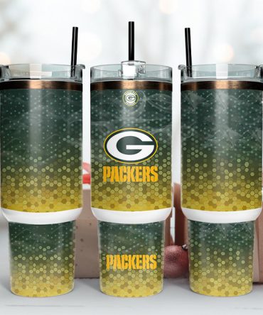 Green Bay Packers Nfl Custom Stanley Quencher 40Oz Stainless Steel Tumbler With Handle
