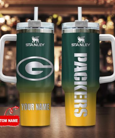 Green Bay Packers Nfl Custom Stanley Quencher 40Oz Stainless Steel Tumbler With Handle