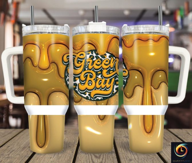 Green Bay Packers Nfl Custom Stanley Quencher 40Oz Stainless Steel Tumbler With Handle