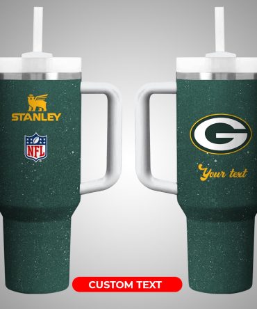Green Bay Packers Nfl Custom Stanley Quencher 40Oz Stainless Steel