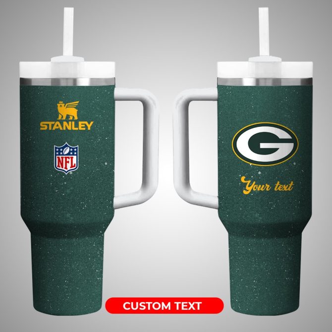 Green Bay Packers Nfl Custom Stanley Quencher 40Oz Stainless Steel