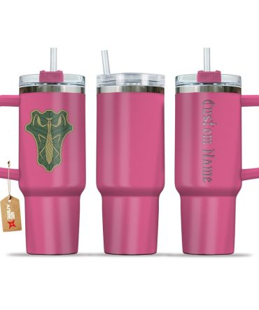Green Mantis Symbol Black Clover Anime Custom Stanley Quencher 40Oz Stainless Steel Tumbler With Handle