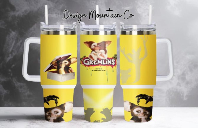 Gremlins Movies Custom Stanley Quencher 40Oz Stainless Steel Tumbler With Handle