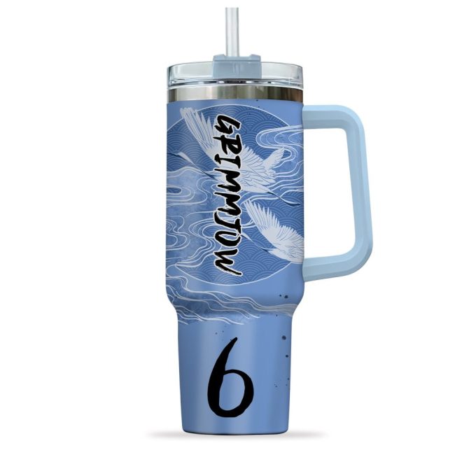 Grimmjow Jaegerjaquez Bleach Anime Custom Stanley Quencher 40Oz Stainless Steel Tumbler With Handle - Image 2