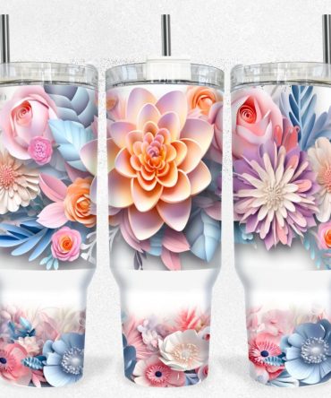 Groovy Flowers Custom Stanley Quencher 40Oz Stainless Steel Tumbler With Handle