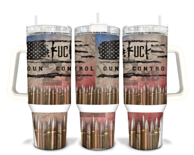 Gun Control Custom Stanley Quencher 40Oz Stainless Steel Tumbler With Handle