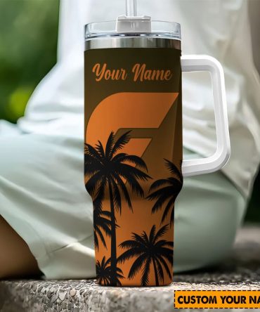 Gws Giants Afl Custom Stanley Quencher 40Oz Stainless Steel Tumbler With Handle