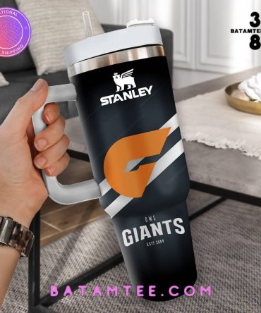 Gws Giants Afl Custom Stanley Quencher 40Oz Stainless Steel Tumbler With Handle