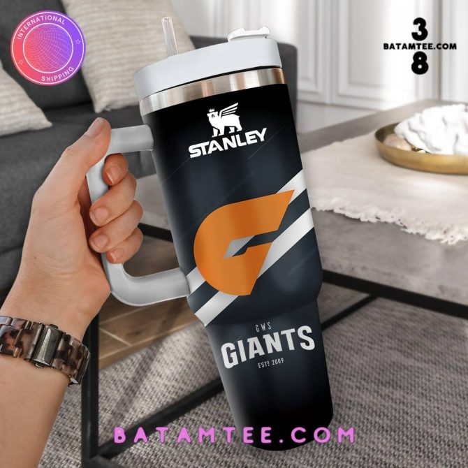 Gws Giants Afl Custom Stanley Quencher 40Oz Stainless Steel Tumbler With Handle