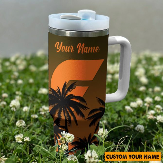 Gws Giants Afl Custom Stanley Quencher 40Oz Stainless Steel Tumbler With Handle - Image 2