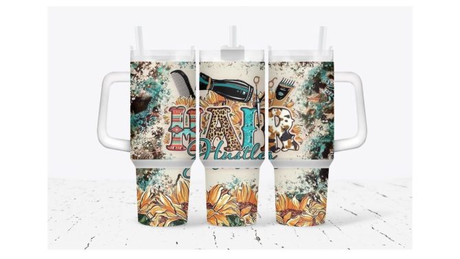 Hair Hustler Custom Stanley Quencher 40Oz Stainless Steel Tumbler With Handle