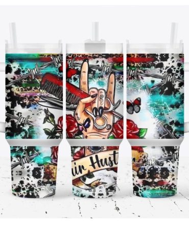 Hair Hustler Custom Stanley Quencher 40Oz Stainless Steel Tumbler With Handle