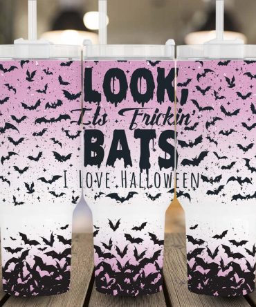 Halloween Bats Custom Stanley Quencher 40Oz Stainless Steel Tumbler With Handle