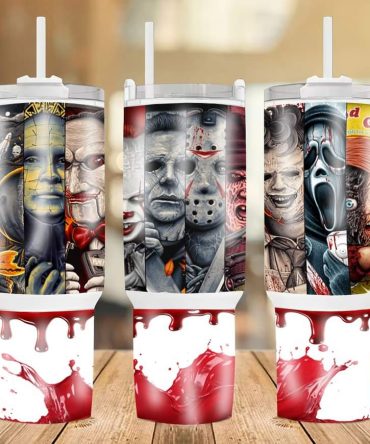 Halloween Characters Horror Movies Custom Stanley Quencher 40Oz Stainless Steel