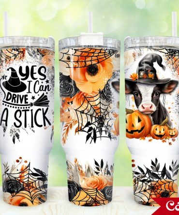 Halloween Cow Custom Stanley Quencher 40Oz Stainless Steel Tumbler With Handle