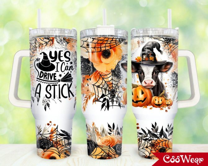 Halloween Cow Custom Stanley Quencher 40Oz Stainless Steel Tumbler With Handle