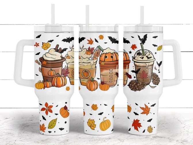 Halloween Custom Stanley Quencher 40Oz Stainless Steel Tumbler With Handle