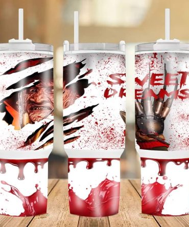 Halloween Freddy Krueger A Nightmare On Elm Street Movies Custom Stanley Quencher 40Oz Stainless Steel