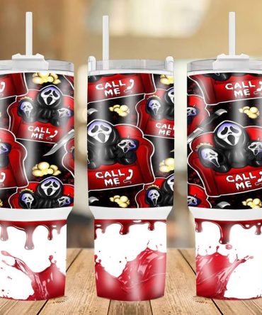 Halloween Ghostface Scream Movies Custom Stanley Quencher 40Oz Stainless Steel