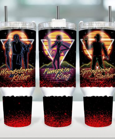 Halloween Horror Characters Movies Custom Stanley Quencher 40Oz Stainless Steel Tumbler With Handle