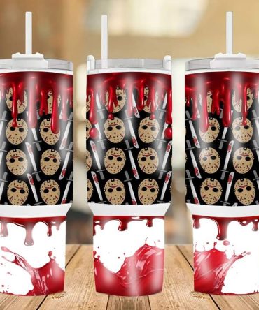 Halloween Jason Voorhees Friday The 13Th Movies Custom Stanley Quencher 40Oz Stainless Steel